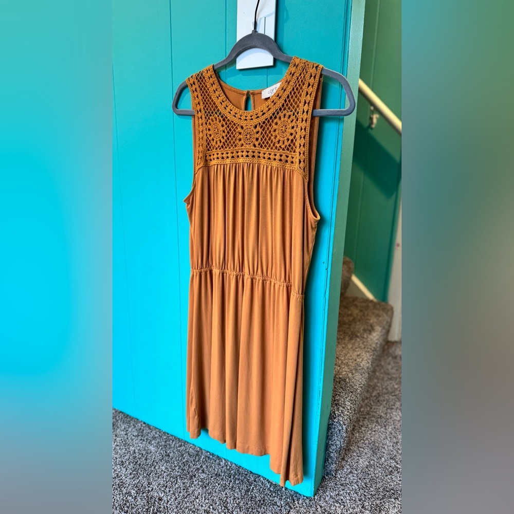 Loft Outlet Golden Yellow Dress, size large